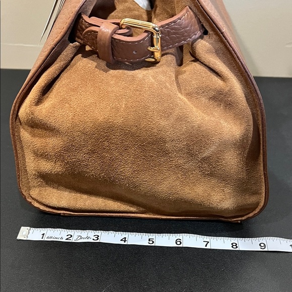 Anna Paola | Italian Leather Satchel w/ Crossbody & Scarf - Picture 14 of 17